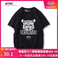 jktee2019新款原创潮牌黑色短袖t恤女韩版宽松bf风港风大版半袖