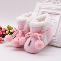 新生婴儿鞋0-3冬季棉鞋5加厚保暖6男12个月女宝宝软底学步鞋0-1岁