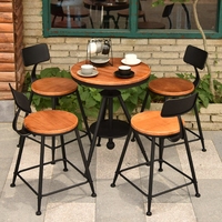 美式乡村 铁艺阳台组合 桌椅三件套 简约 咖啡厅户外桌椅 简约