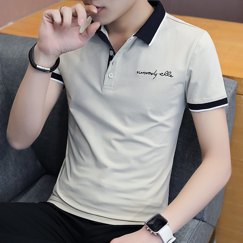 夏季短袖t恤男士韩版潮流男装polo衫潮牌翻领半袖学生上衣服衬衫