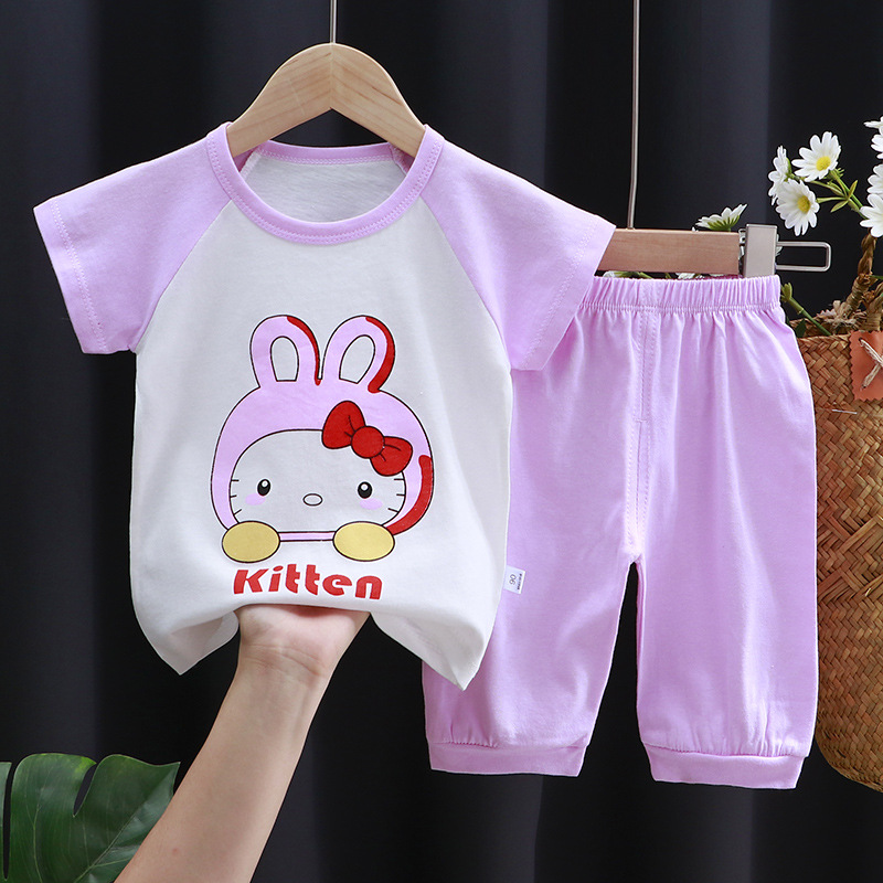 女童夏装套装婴儿夏季纯棉儿童宝宝衣服薄款女宝幼儿洋气小两件套